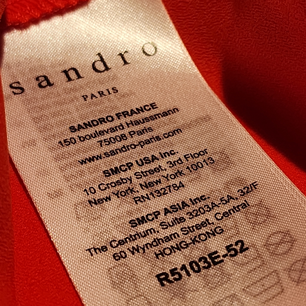 Sandro Red Cocktail Dress Size Small - Picture 6 of 16